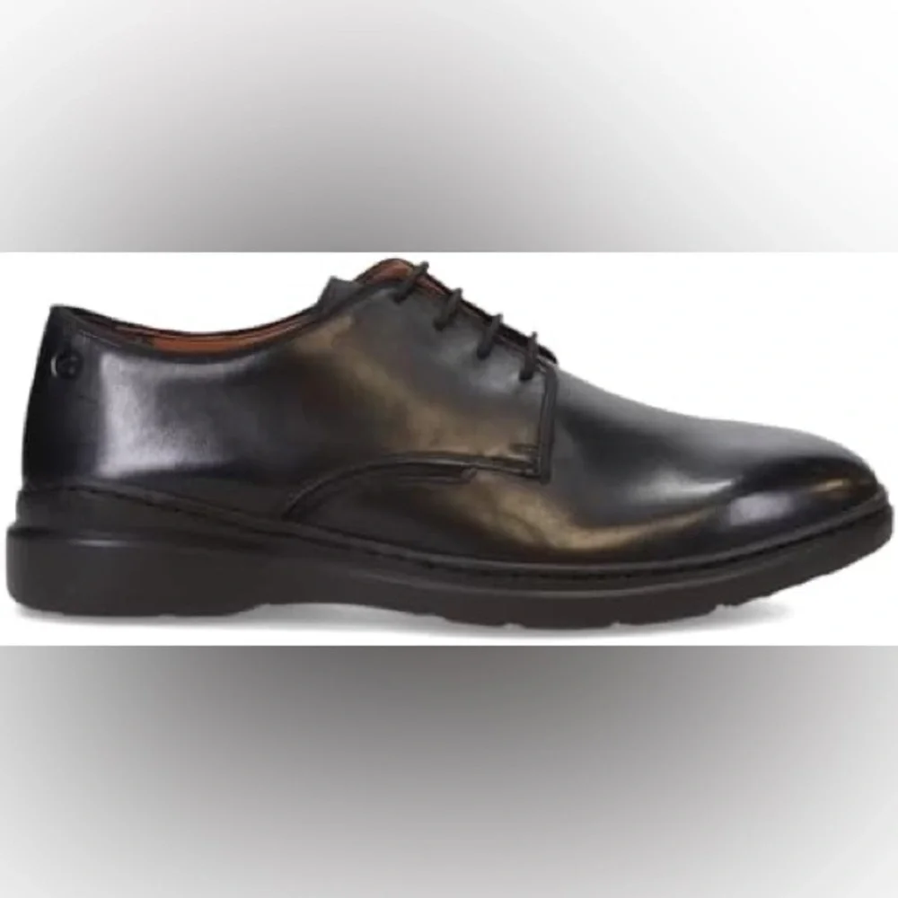NIB Clarks Men Dennet Low Black Leather Oxfords in size 11.5